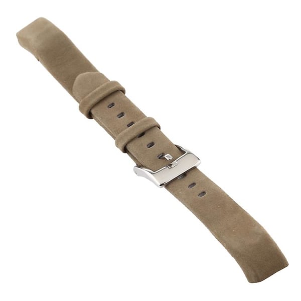 Smart Watch Shiny Läderklockarmband För Fitbit Alta MSH Light Brown