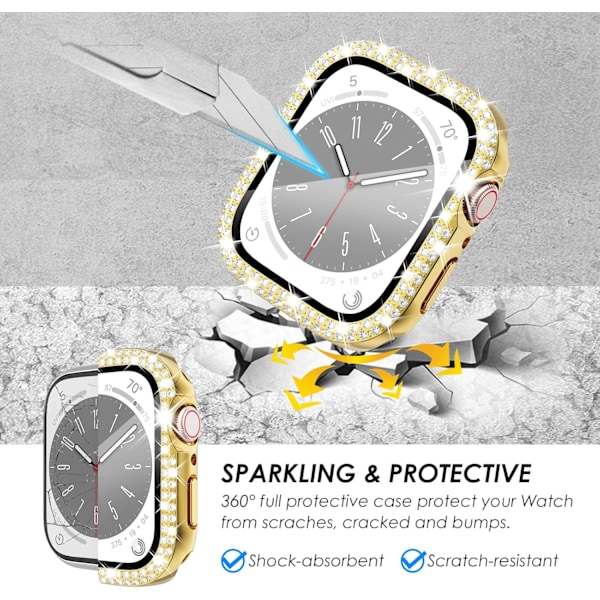 2 i 1 Bling Vandtæt Etui til iWatch Series 6