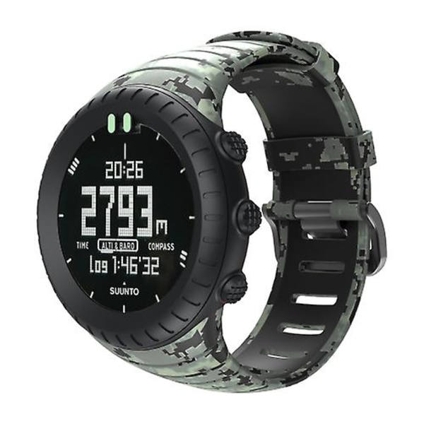 För Suunto Core Tpu Printed Watch Band HXQ Black Camouflage