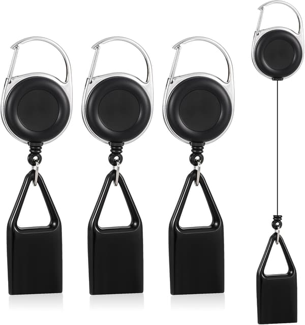 4 Lighter Leash, Udtrækkelig Bukselighterclips, Anti-tabt Lightercover, Praktisk Bælte Leash Nøglering Sort