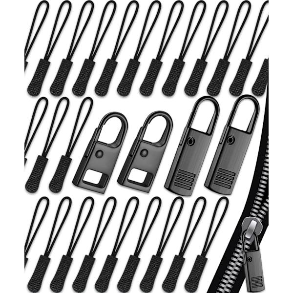 Dragkedja dragkedja ersättning (24-pack) - Universal små dragkedja dragkedjor för ryggsäckar, bagage, kläder