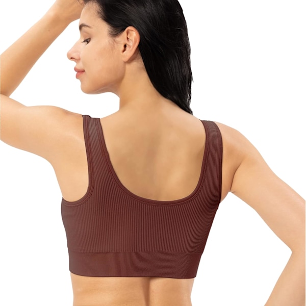 Yoga träningskläder för kvinnor sömlös ribbad BH topp hög midja shorts set 2