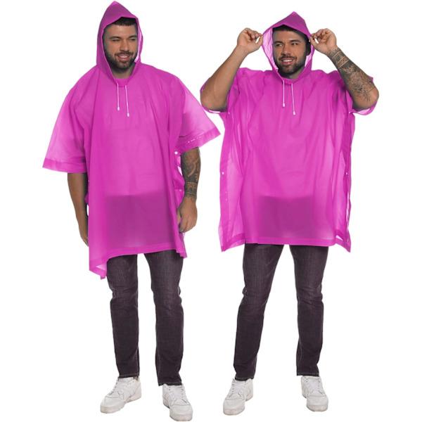 Regnponchos för kvinnor och män EVA återanvändbar regnrock Nödregnrockar med
