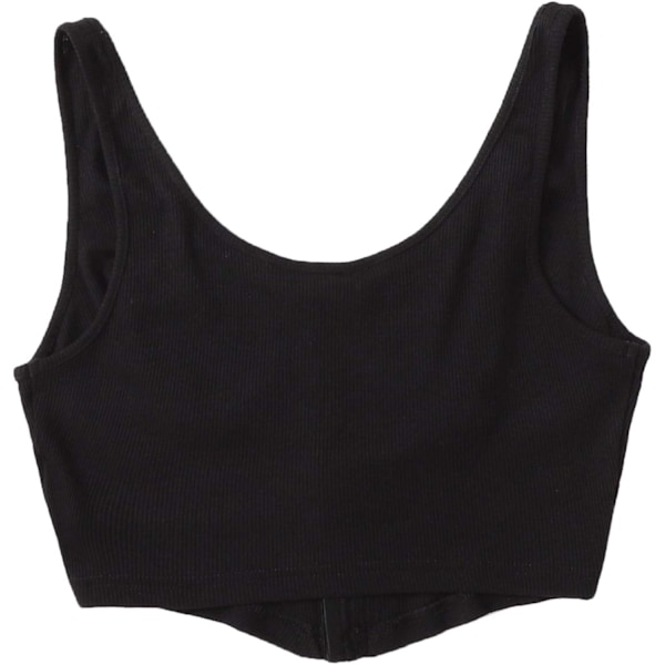 Kvinnors ärmlös urringad bustier korsett crop tank top