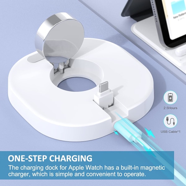 2 i 1 trådløs oplader til Apple Watch