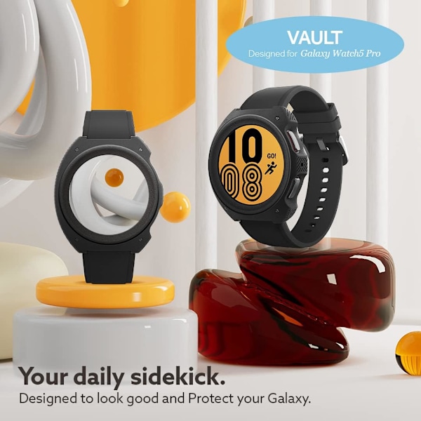 Vault-kotelo Galaxy Watch 5 Pro 45mm (2022) -kellolle - Mattamusta Mattamusta