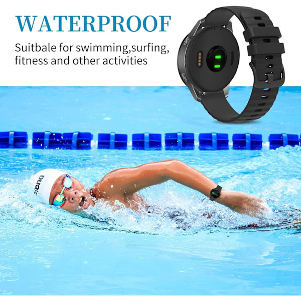 Garmin GPS Running Smartwatch Band, blødt silikone