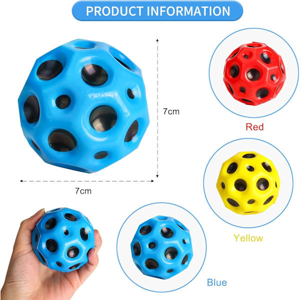 3 stycken månboll, Astro Jump Ball, höjdhoppsboll rymdboll moonball