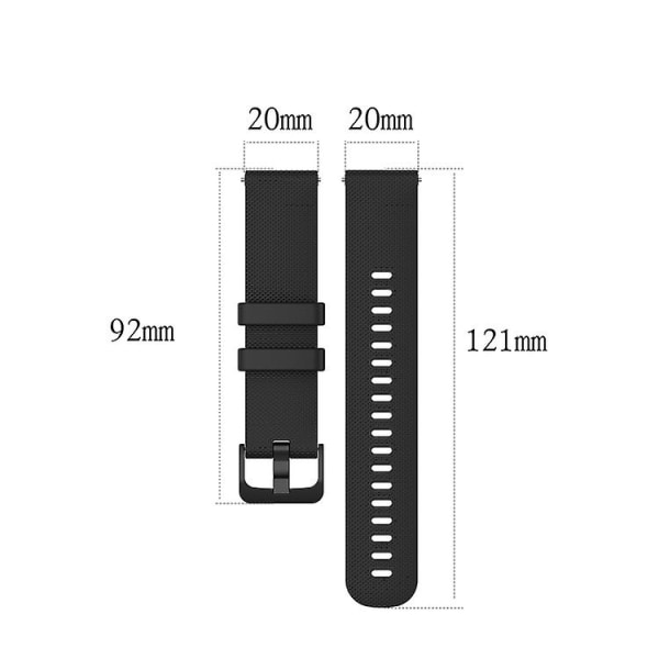 För Garmin Vivomove Hr Sport Small Galler Silikon Watch Band UXP Black