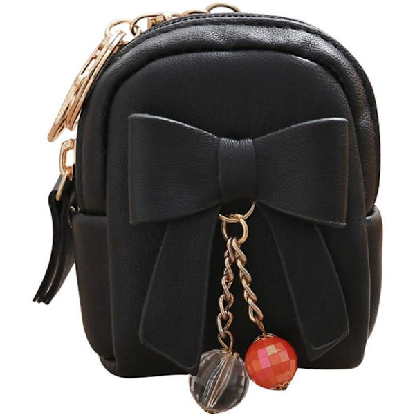 Mini myntbörs nyckelväska med rosettdesign