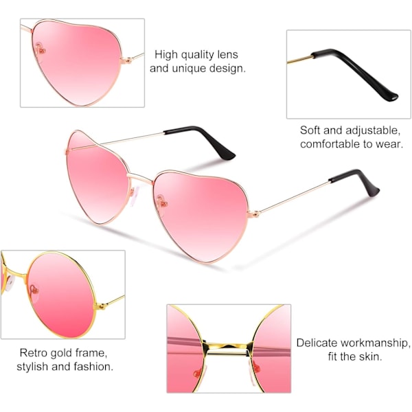 2 par Hippy Specs solbriller - Retro Hippy stil