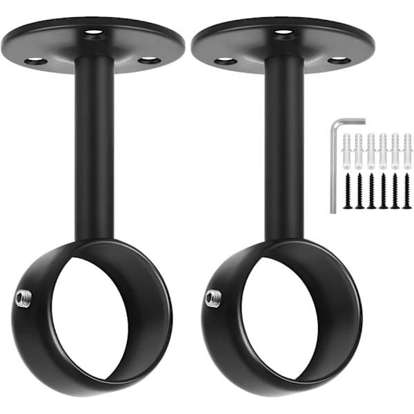 Takmonterad gardinstångsfäste - Hållare för tunga gardinstänger på 1-1/4 tum (2-pack)