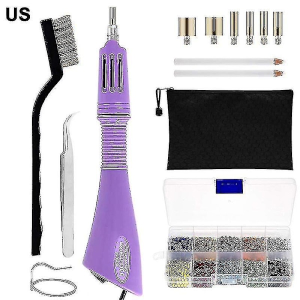 Rhinestone Hot-fix Applicator Full Set Diy Rhinestone Applicator Kit Crystal Glass Drill