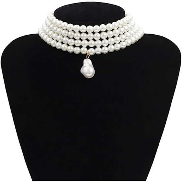 Perle Chokers Multi-Layer Perlehalskæde Multi-Strand Perle