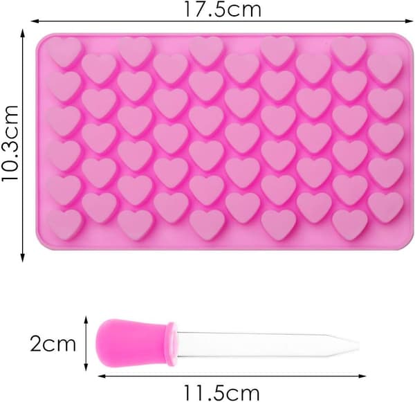 Silikoneforme til voks smelter & sæbe - Hjerte, Mini slik & isterningebakker - DIY gelé & vingummi