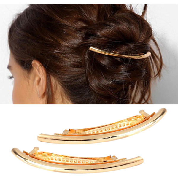Snap hårnålsklemme Vintage guld hårspænde - metal hårholder clips fjeder minimalistiske hårklemmer Dekorative hårtilbehør