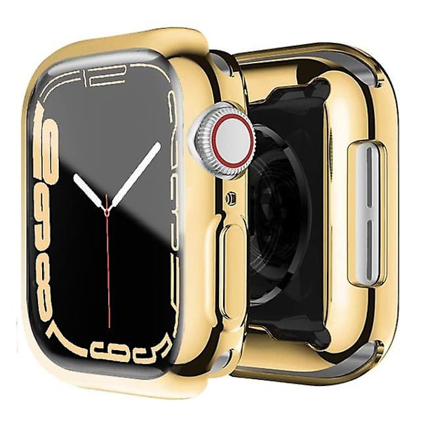 Skærmbeskytter til Apple Watch-etui 45mm 41mm 44mm 40mm 42mm Tilbehør Rundt Tpu-kofangerdæksel Serie 7 8 4 6 Se 5 3 gold 41MM Series 7 8