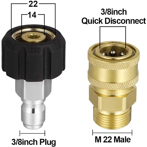 Högtryckstvättset - Quick Connect Swivel-tillbehör