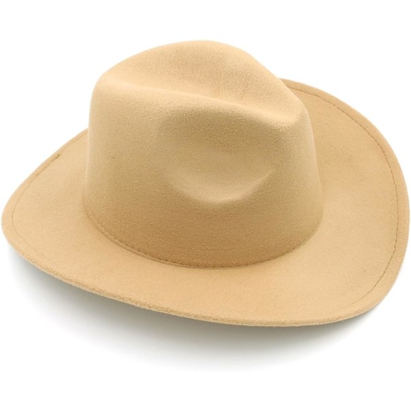 Kids Boys Girls Felt Cowboy Hat Wool Blend Children Western Cowgirl Cap