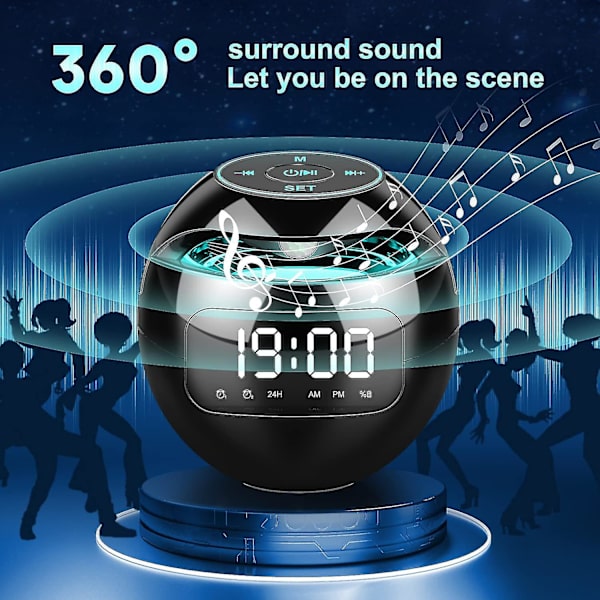 Klockradio, Digital sängväckarklocka, Digital klocka, Bärbara Bluetooth högtalare, Fm-klockradio