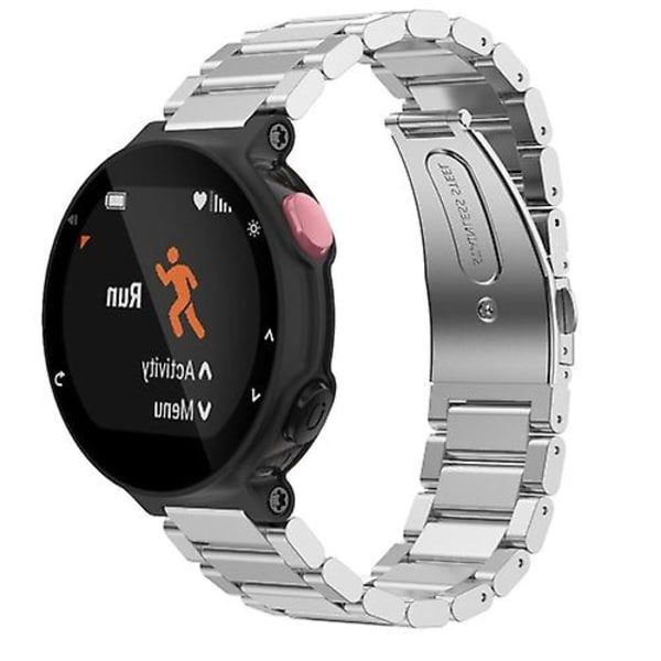 Universell smartklocka tre stålarmband för Garmin Forerunner 220 / 230 / 235 / 630 / 620 / 735 VOF Silver