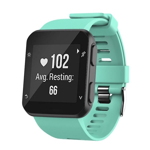 For Garmin Forerunner 35 Sort Spænde Silikone Urrem RML Mint Green