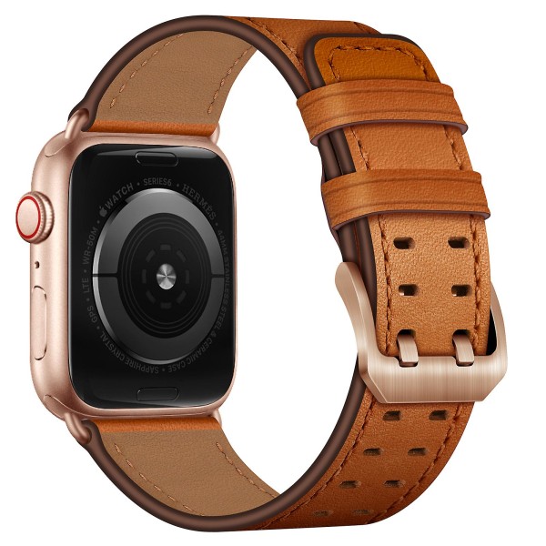 Business læderrem til Apple Watch Ultra 49 mm 8 7 45 mm 41 mm Højkvalitets armbånd til Iwatch 6 5 4 3 Se 38 mm 40 mm 42 mm 44 mm Brown 2 For 38mm 40mm 41mm