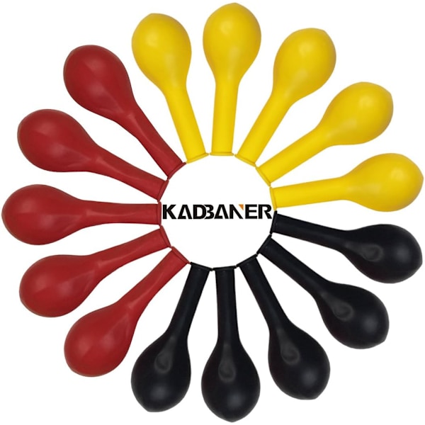 Röda gula svarta ballonger, 100-pack, 12-tums latexballonger svarta gula röda 12 tum (förpackning om 100) svarta gula röda 12 tum (förpackning om 100)