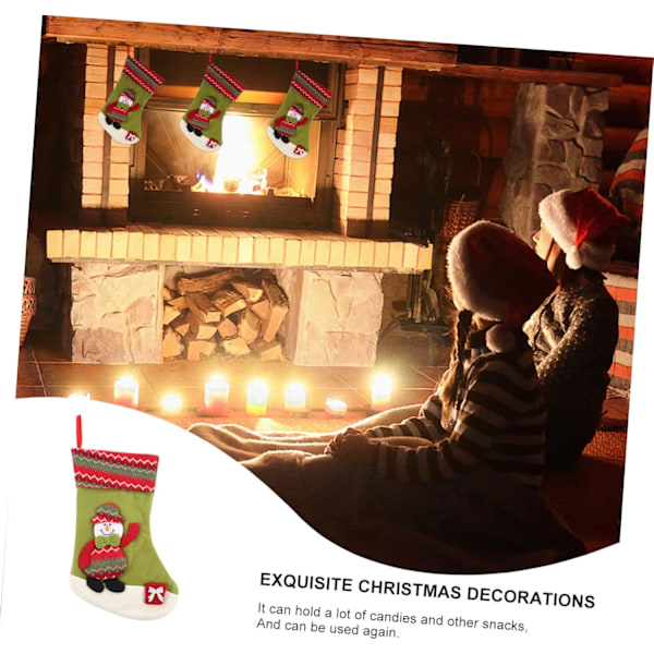 1 st julstrumpa julgranstrumpor strumpa presentpåse tyg jul