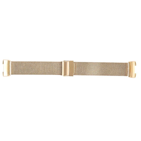 For Fitbit Charge 4 Dobbelt Forsikringsspændemilansk Urrem FDT Gold