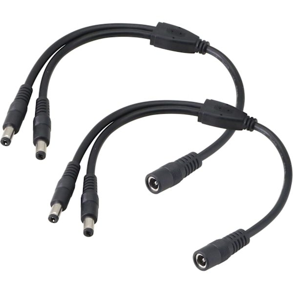 5,5/2,1 mm 12V DC splitter power 1 hane till 2 hona