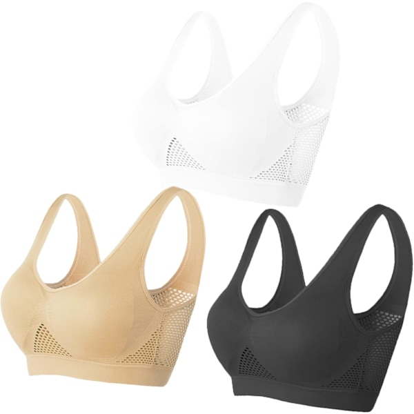 3-pack Dam Ultimate Comfy M Support Sömlös Trådlös