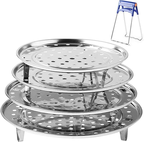 Rund dampstativ i rustfritt stål 7,6\" 8,5\" 9,33\" 10,23\" tommer diameter dampstativ stativ hermetikkstativ gryte dampbrett trykk