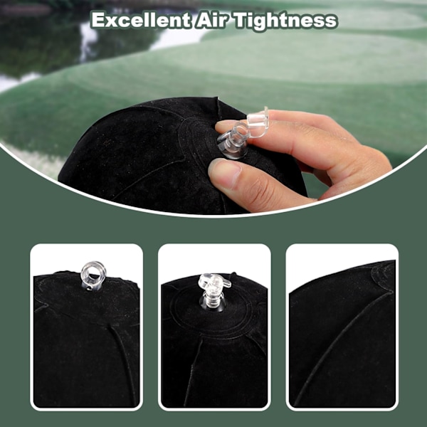 Uppblåsbar smart träningsboll för golf - Golfsvingstränare (1-pack, svart)