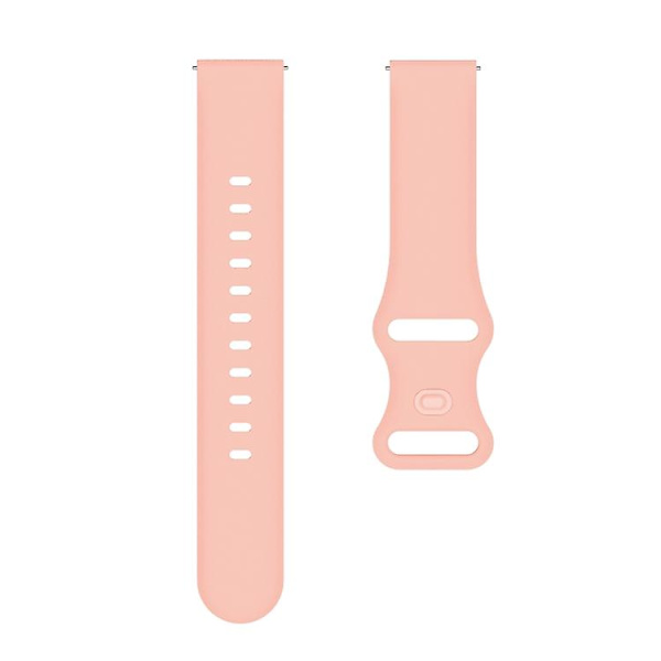 22mm för Garmin Venu / Samsung Galaxy Watch Active 2 Universal Inner Back Buckle Perforation Silikonklockarmband ZWC Pink