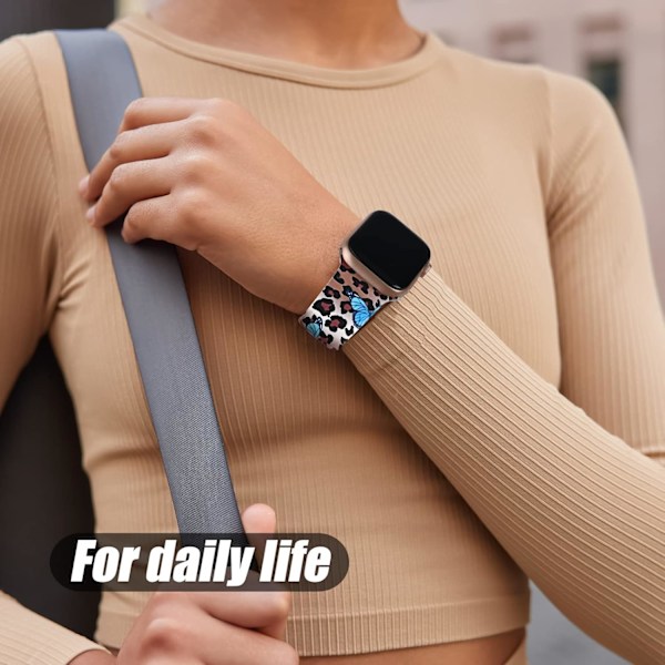 Kompatibelt med Leopard Apple Watch-armband för kvinnor 38 mm