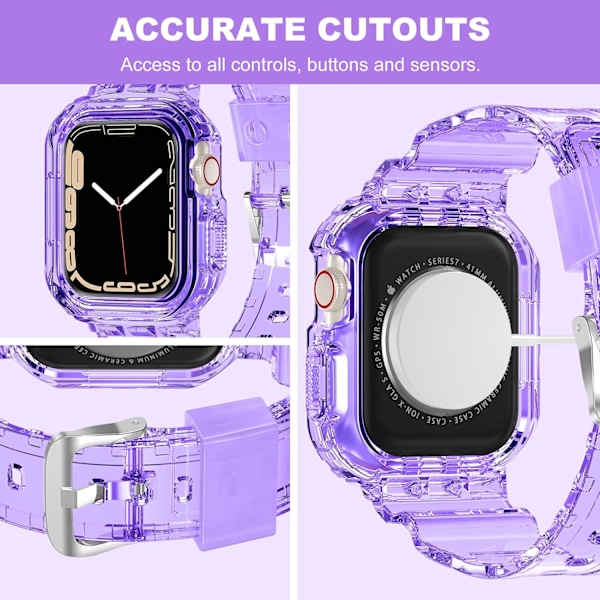 Kompatibel med Crystal Clear Apple Watch-rem