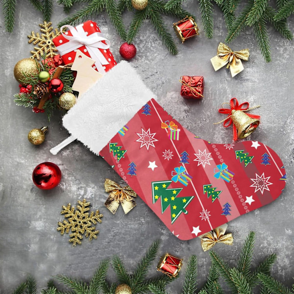 Julklapp, Personliga Julklappsstrumpor 2-pack Juldekoration 45,7 cm Julstrumpor Hängande Ornament Kamin för Träddekoration
