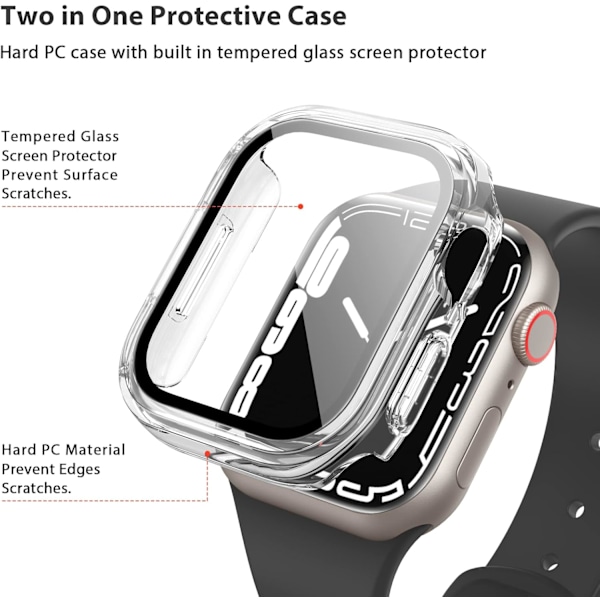 Etui til Apple Watch Series 6 Series 5 Series 4 SE 40mm, Hard PC Full