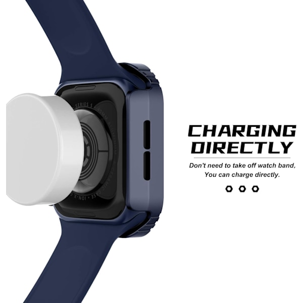 Robust Apple Watch-fodral 42 mm serie 3/2/1 med skärmskydd