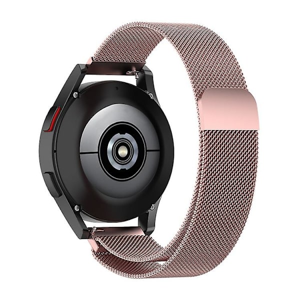 Udskiftningsrem i rustfrit stål, magnetisk Milan-modearmbånd til Samsung Galaxy Watch 3 rose pink 20mm