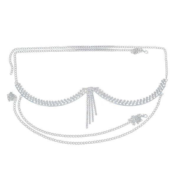 Rhinestone Brystfeste Kjede Trendy Krystall Brystfeste