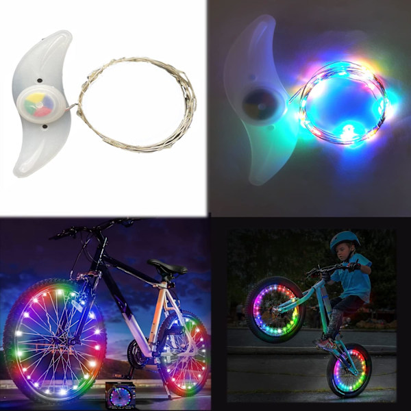 Vanntett LED-sykkellys - Natt sykling sykkelhjul lys