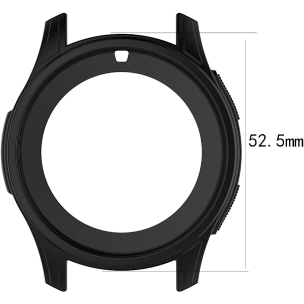 Myk Silikon Beskyttelsesdeksel Skall Beskyttelsesramme Hud for Galaxy Gear S3 Frontier & SM-R800 46mm Smartklokke Svart