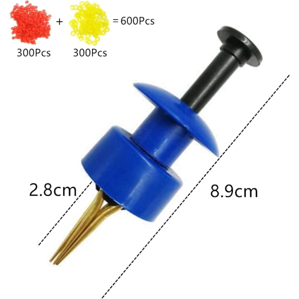2st Micro Bait Bands - Karpfiske Pellet Bander Tool med 600 band