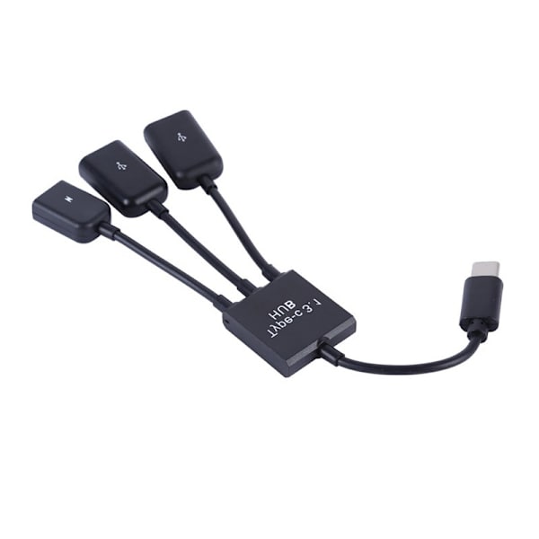 USB Type C 3.1 Hane till Dual USB 2.0 Hona OTG Laddning
