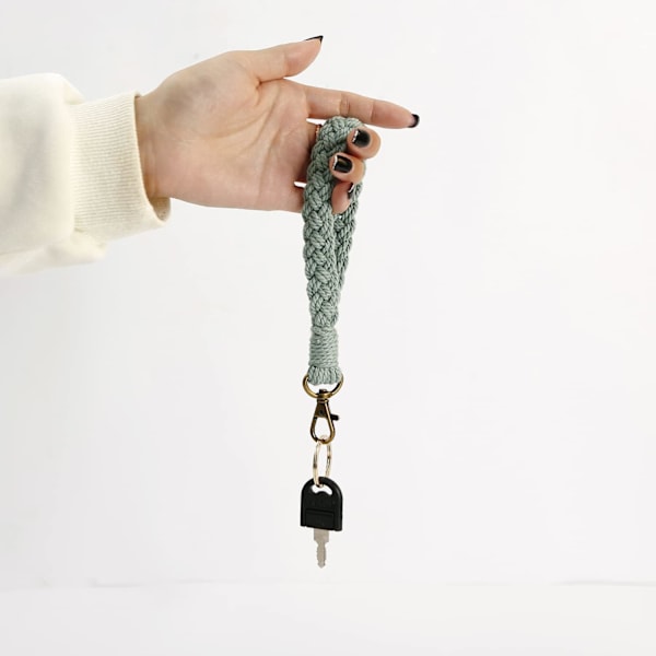 2 stk Nøkkelring Armbånd Håndlaget Wristlet Nøkkelring Nøkkelring