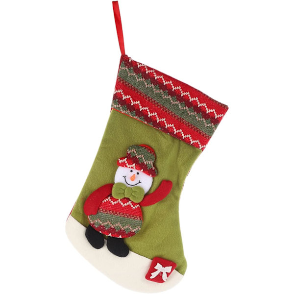 1 st julstrumpa julgranstrumpor strumpa presentpåse tyg jul