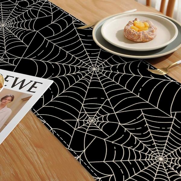 Spier Web Sommer Sæsonbestemt Køkken Indretning Dekoration til Indendørs Udendørs Ferie Hjem Vinfest 13x70 Tommer Spier Web Halloween Edderkop Web H