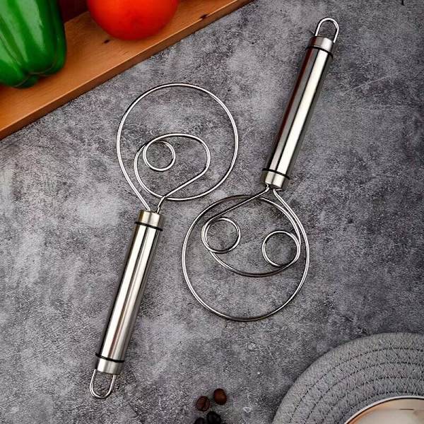 Rustfrit stål spiralpisker til melblanding